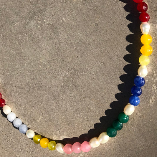 Rainbow Remix Beaded Necklace